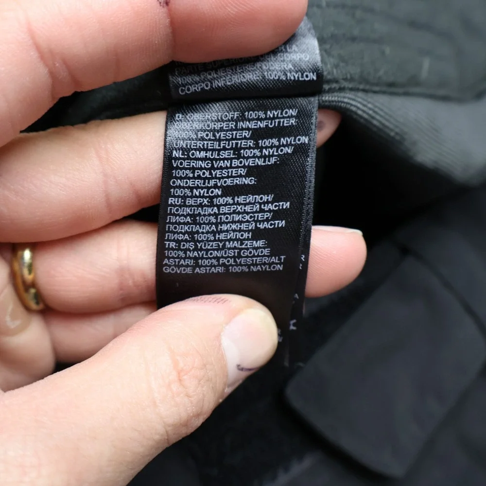 North Face Snow Pants Mens Medium Black Ski‎ Snowboard Winter Waterproof 34x31